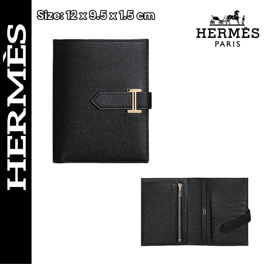 341.jpg 【エルメス】入手困難☆短い折りたたみ財布 希少な入荷☆黒 - 画像 (1)
