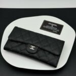 【シャネル】長財布 キャビアスキン ロングウォレット ！ブラック - 画像 (3)