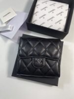 【シャネル】マトラッセ♪二つ折り財布 ♪ミニウォレット*キャビアスキン黒AP0229 AP0231 - 画像 (5)
