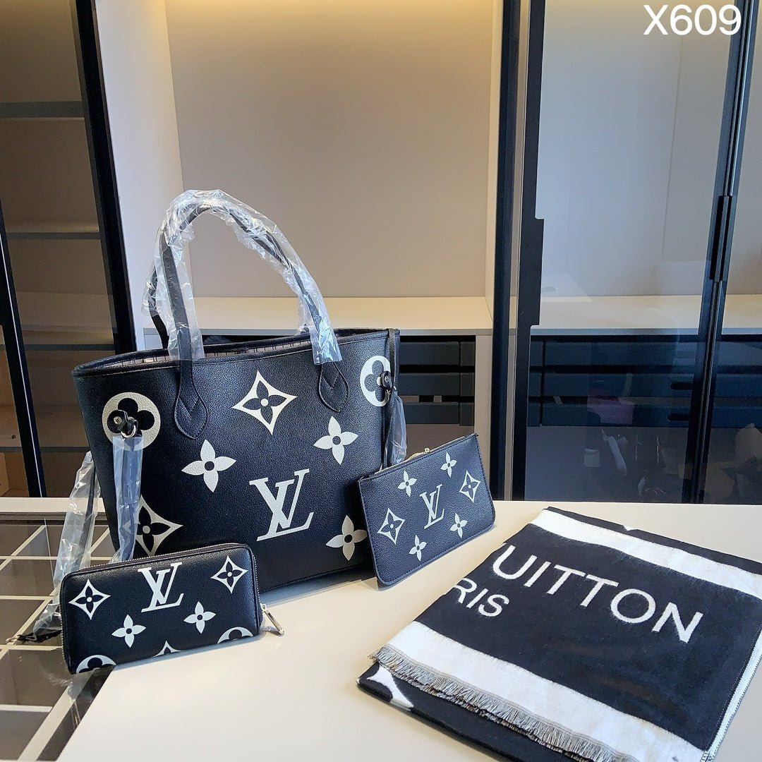 VV-3in1-GWWJ-BLACK_1-1.jpg 【ルイヴィトン】4点セット☆Neverfullインナーバッグ付き|新作カシミアスカーフ♪完璧な組み合わせ! - 画像 (1)