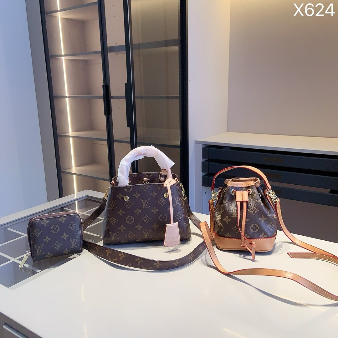 VV-3in1-MTST-BROWN_1-1.jpg 【ルイヴィトン】3点セット◆爆款シリーズ|迷你バケットバッグ|超実用セット|予約受付中! - 画像 (1)