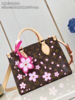 【ルイヴィトン】可愛すぎる♡村上隆コラボ 桜TM オンザゴーPM バッグM13269 - 画像 (7)