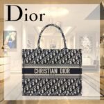 【ディオール】◆大人気 BOOK TOTE 定番柄刺繍 トートバッグ-3 sizes - 画像 (2)