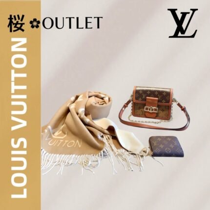 【ルイヴィトン】3点セット☆Dauphine 中号バッグ＆スカーフ｜青春感たっぷり、スタイリッシュなコーディネート♪今すぐチェック！