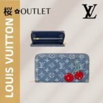 【ルイヴィトン】レアアイテム♪LV× TM ジッピーウォレット デニム チェリー