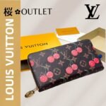 【ルイヴィトン】 ジッピー・ウォレット モノグラム ♪ チェリー